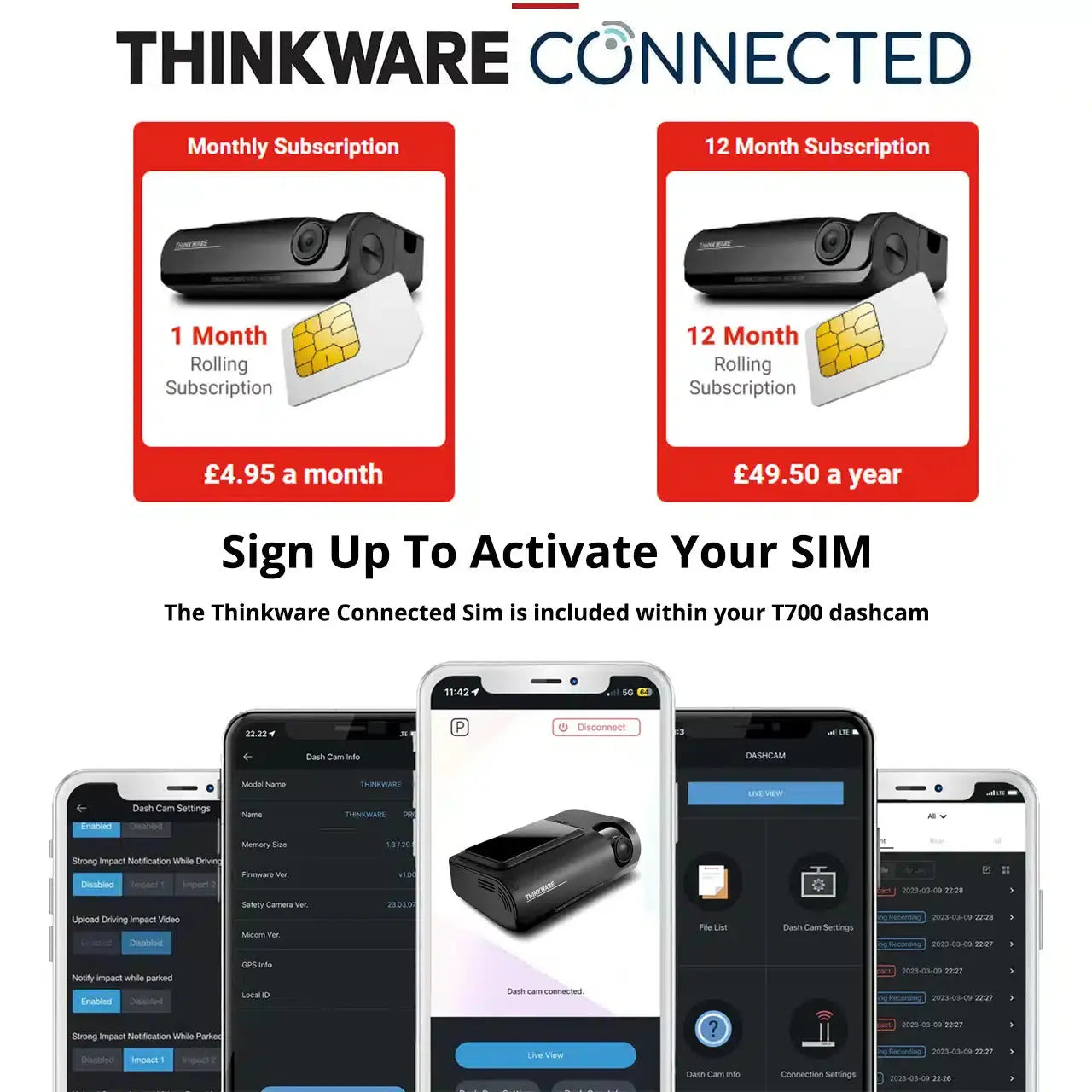 Thinkware Dash Cam T700 LTE - My Auto Security