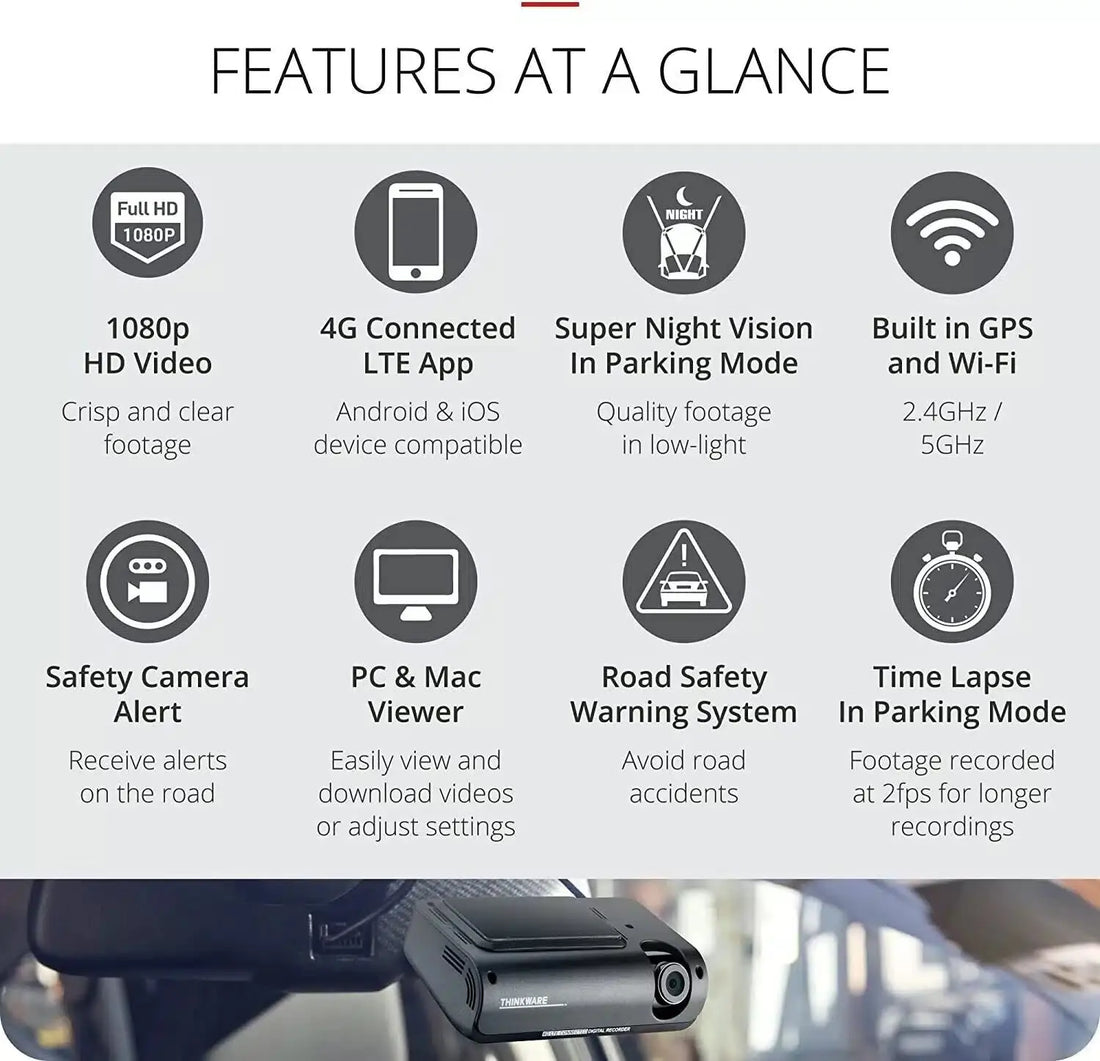 Thinkware Dash Cam T700 LTE - My Auto Security